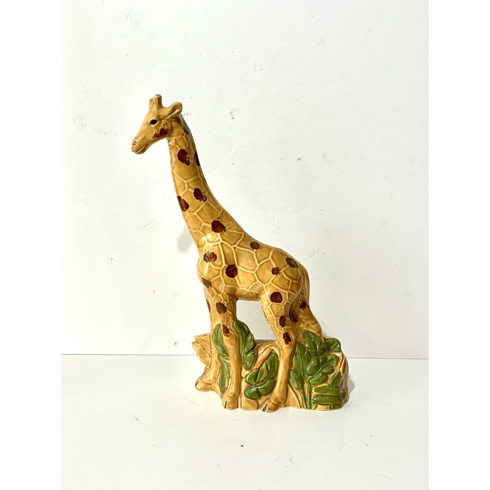 Vintage Ceramic Giraffe Decor Figure 12" Tall
